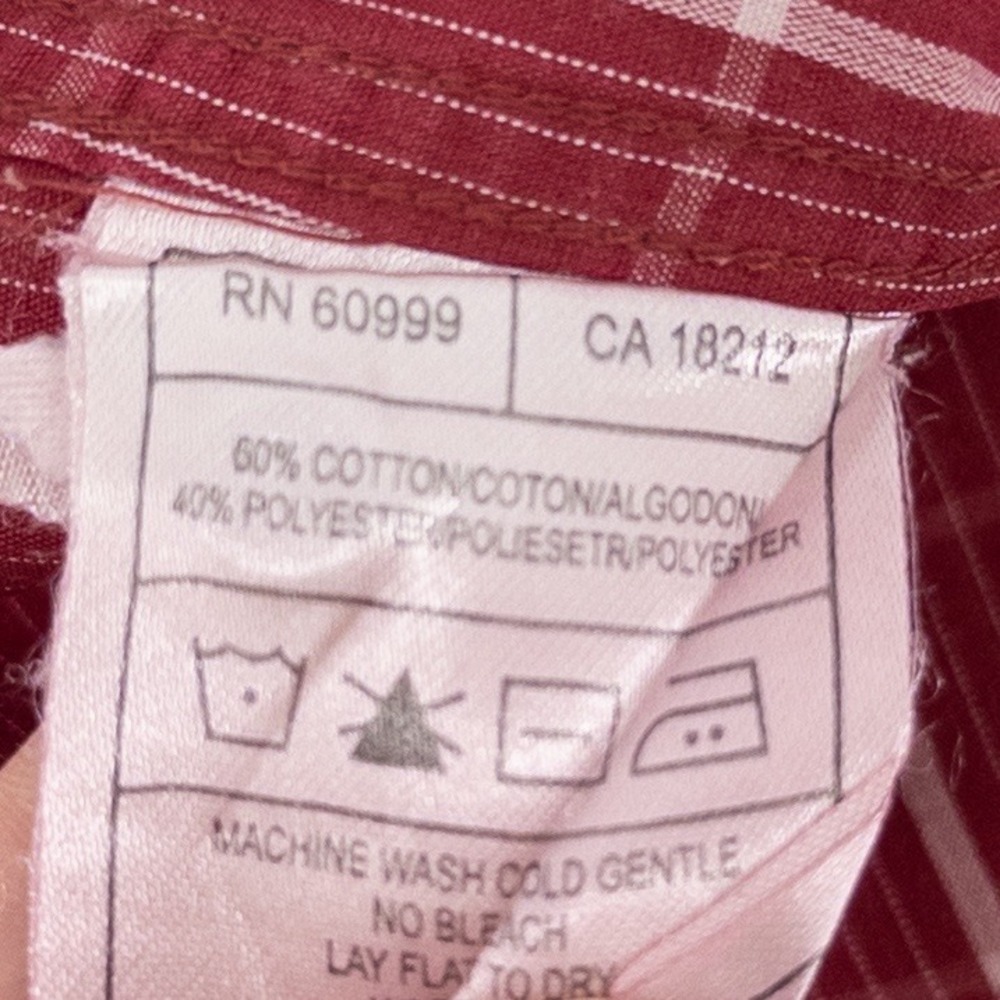 Antigua Arkansas Razorbacks Mens Large Button Down Shirt Red Plaid College NCAA - Picture 8 of 8